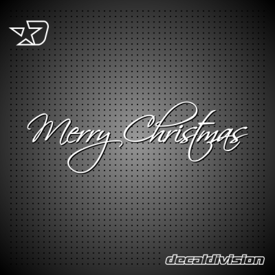 Merry Christmas Lettering Sticker A